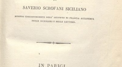 C.M.20.I.25 – DELLA DOMINAZIONE DEGLI STRANIERI IN SICILIA. DISCORSI DUE. SAVERIO SCROPFANI SICILIANO. 1824