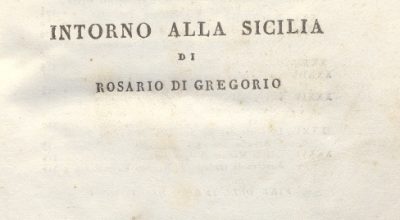 CM.20.H.1  – DISCORSI INTORNO ALLA SICILIA. ROSARIO DI GREGORIO. 1831