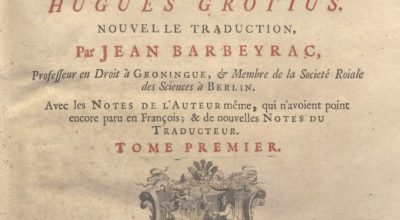 CM.18.I.3 – DE LA GUERRE ET DE LA PAX. HUGUES CROTIUS. 1724 TOMO I