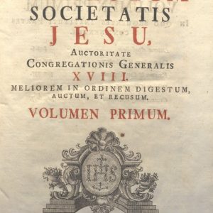 CM.18.H.7 - INSTITUTUM SOCIETAS. COLLEGIO SOCIETATIS JESU AD S. CLEMENTE JESU. 1757