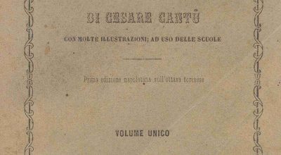 CM. 6. 2. 38 – DEI MONUMENTI DI ARCHEOLOGIA E BELLE ARTI. CESARE CANTU’. 1861