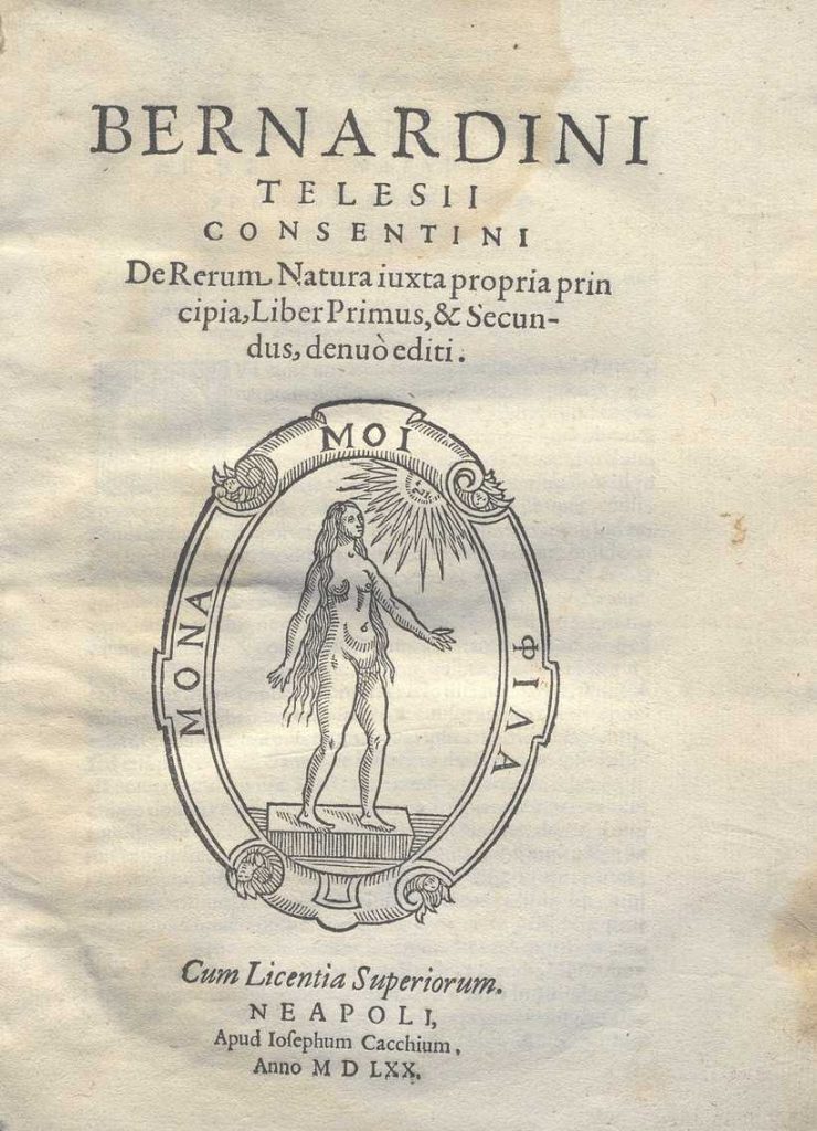 CM. 2. E. 8 – DE RERUM NATURA IUXTA PROPRIA PRINCIPIA. BERNARDINO TELESIO. 1570