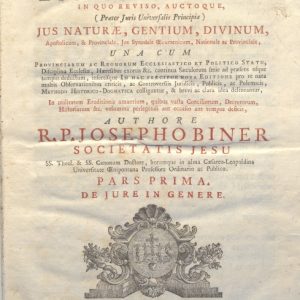 CM.19.E.9 - APPARATUS ERUDITIONIS. R. P. JOSEPHO BINNER. 1754
