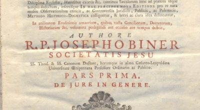 CM.19.E.9 – APPARATUS ERUDITIONIS. R. P. JOSEPHO BINNER. 1754