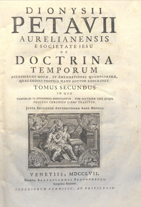 CM.19.E.11 – DOCTRINA TEMPORUM. DIONISI PETAVII. 1757. TOMO II