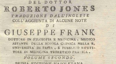 C.M. 13. E. 27 – RICERCHE SULLO STATO DELLA MEDICINA SECONDO I PRINCIPI DELLA FILOSOFIA INDUTTIVA. GIUSEPPE FRANK.1796