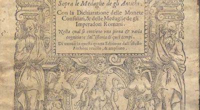 CM. 2. E. 5 – DISCORSO DI M. SEBASTIANO ERIZZO SOPRA LE MEDAGLIE DE GLI ANTICHI. SEBASTIANO ERIZZO. 1585