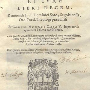 CM.2.D.18 - DE IUSTITIA ET IURE LIBRI DECEM.DOMINGO DE SOTO.1583