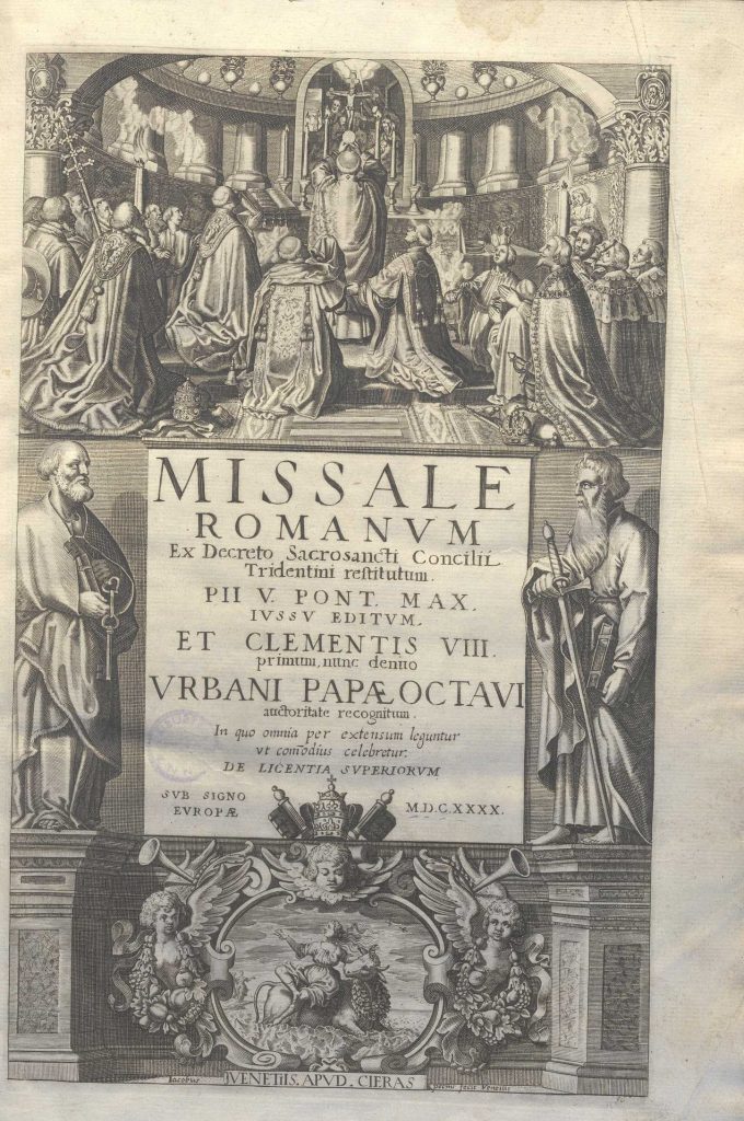 8.2.16 – MISSALE ROMANUM. JACOBUS VENETIIS. 1640