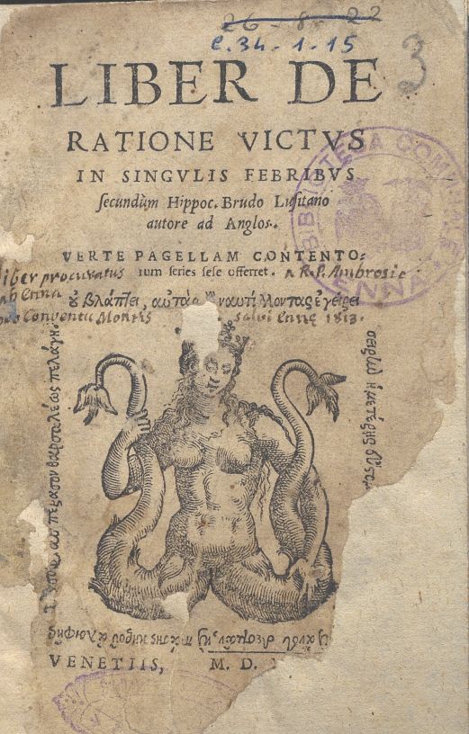 C.34.1.15 – LIBER DE RATIONE VICTUS. BRUNO LUSITANO. 1544