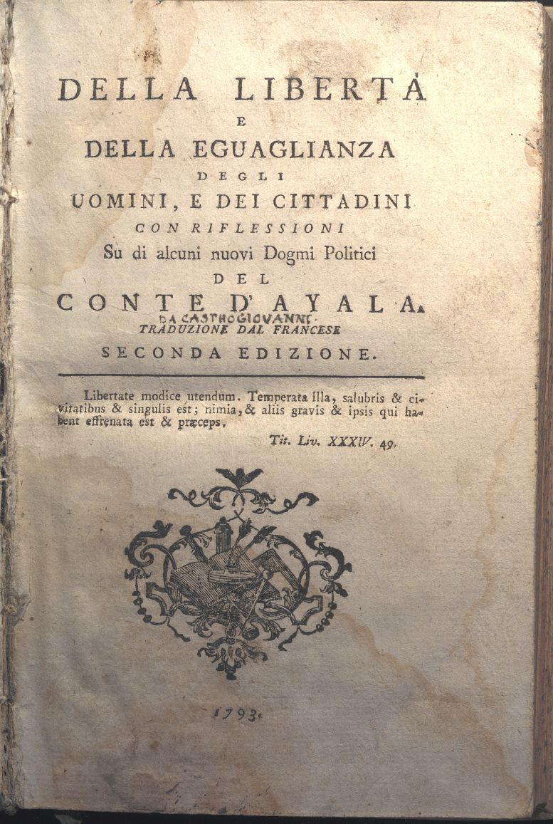 Delle Liberta’ e Della Eguaglianza