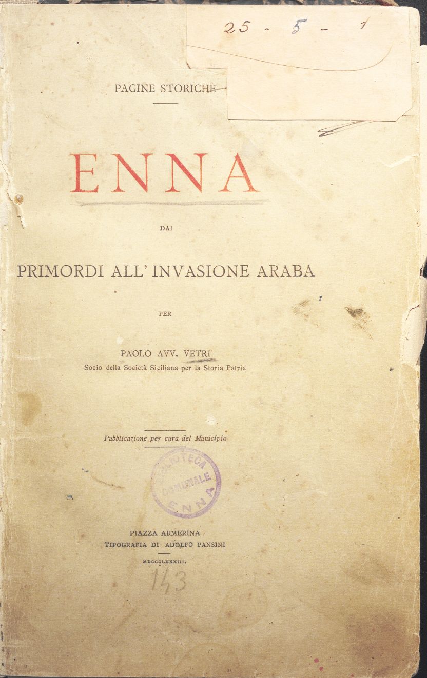 Pagine Storiche Enna, Dai primordi alle invasioni