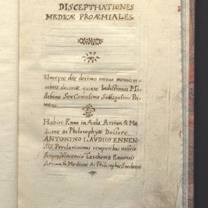 Disceptationes medicae