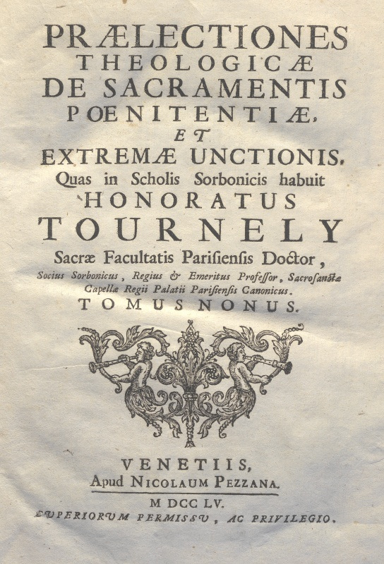CM.16.B.23 - THEOLOGIA DOGMATICA. HONORATUS TOURNELY. 1755. TOMO IX