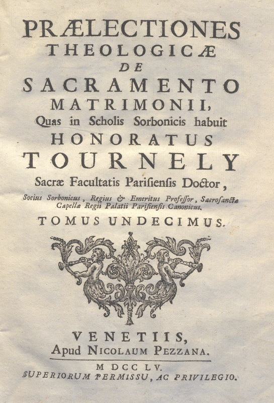 CM.16.B.25 - THEOLOGIA DOGMATICA. HONORATUS TOURNELY. 1755. TOMO XI