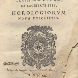CM.2.E.21 - HOROLOGIORUM NOVA DESCRIPTIO. CHRISTOPH CAVIUS. 1599