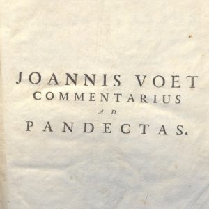 CM.19.H.18 - COMMENTARIUS AD PANDECTAS. JOANNIS VOET. 1775. TOMO II