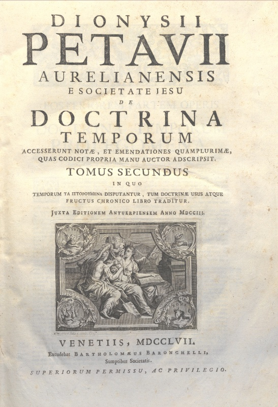 CM.19.E.11 - DOCTRINA TEMPORUM. DIONISI PETAVII. 1757. TOMO II
