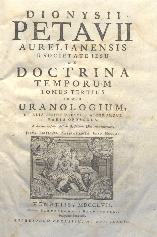 CM.19.E.12 - DOCTRINA TEMPORUM. DIONISI PETAVII. 1757. TOMO III