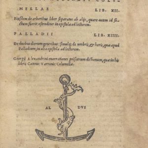CM.2.D.2 - DE RE RUSTICA. ALDO MANUZIO. 1534